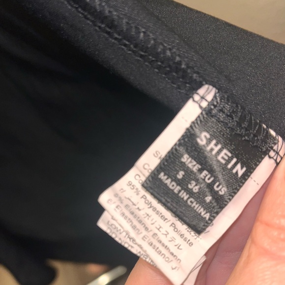 Strapless, black dress with split up the back to the upper thigh 39 inches long - Picture 4 of 9